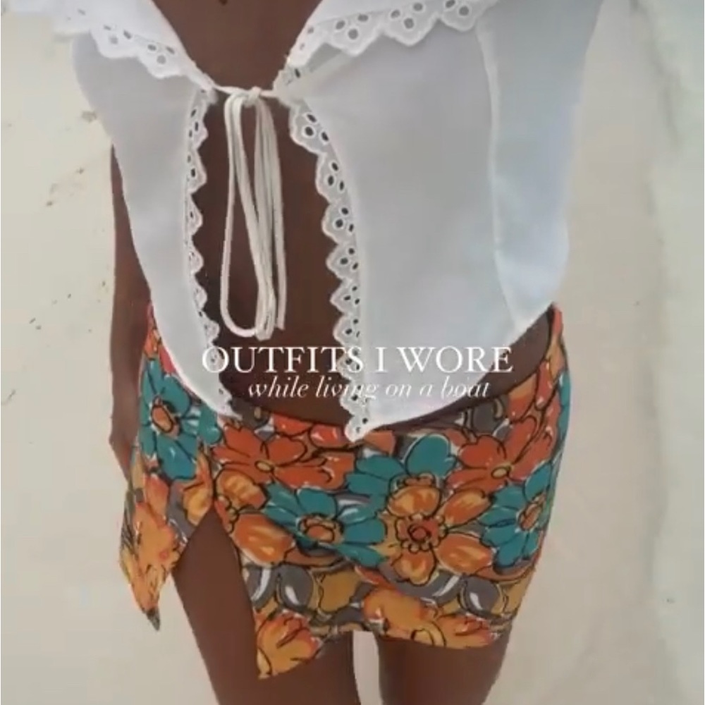 Revolve floral mini skirt